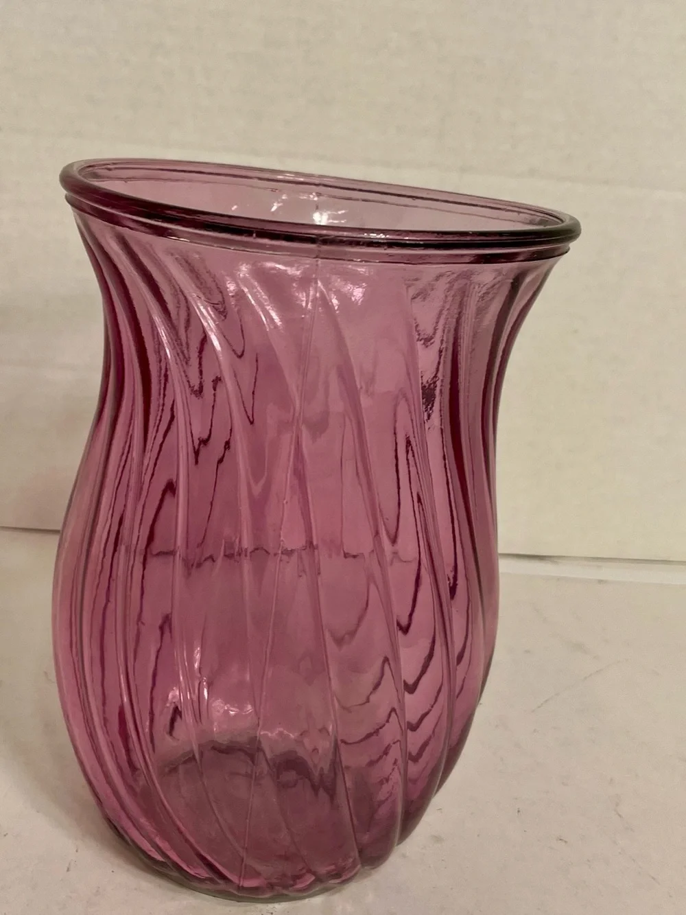 Amber Brown Glass Vase - Home/Room Decor